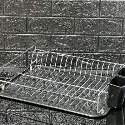Metal tek katlı bulaşıklık krom