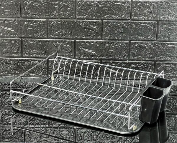 Metal tek katlı bulaşıklık krom