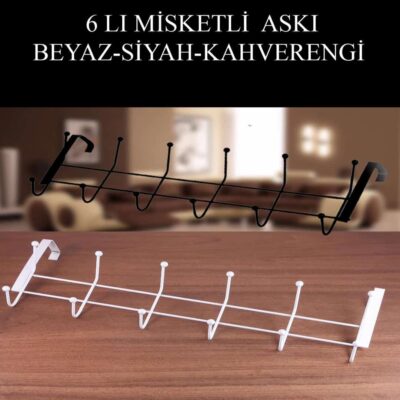 6 LI Misketli Askı Beyaz – Siyah – Kahverengi